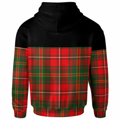 Scottish Hay Modern Clan Tartan Hoodie - Horizontal Style Back Side Tartan Plaid
