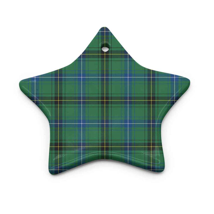 Scottish Henderson Ancient Clan Tartan Ceramic Ornament Star Shape Tartan Plaid