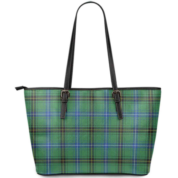Scottish Henderson Ancient Clan Tartan Leather Tote Tartan Plaid