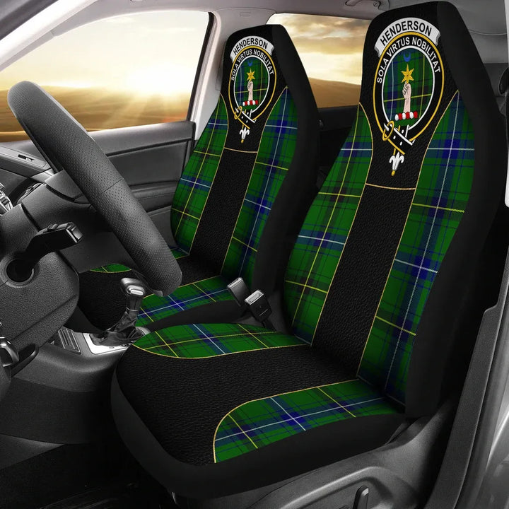 Scottish Henderson Clan Crest Tartan Car Seat Covers - Special Style 1