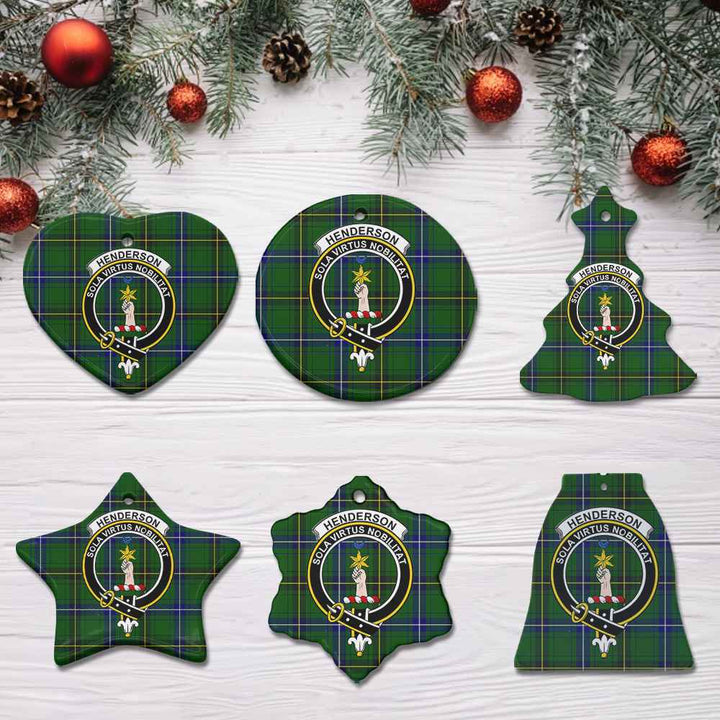 Scottish Henderson Clan Crest Tartan Ceramic Ornament All Tartan Plaid
