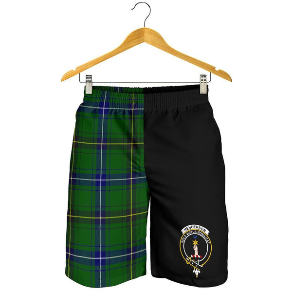 Scottish Henderson Clan Crest Tartan Half of Me Men's Shorts