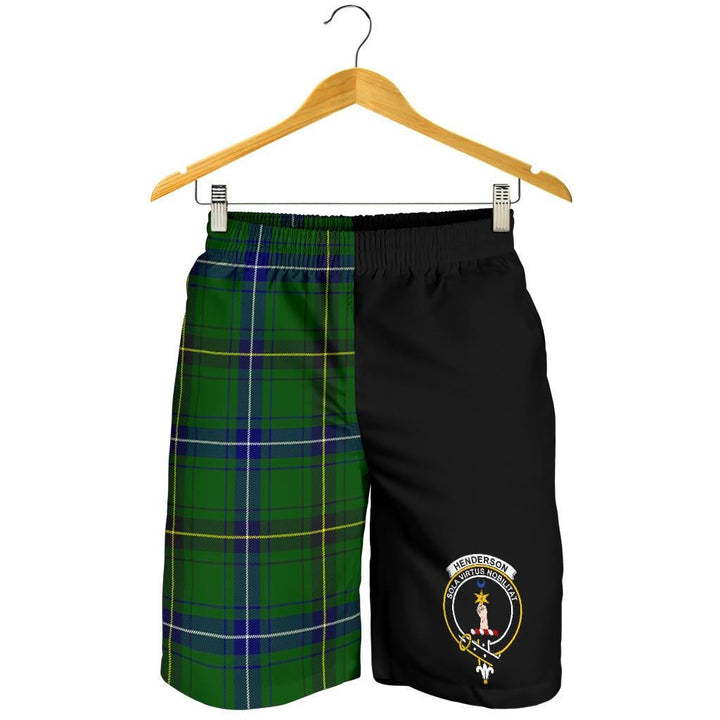 Scottish Henderson Clan Crest Tartan Half of Me Men's Shorts