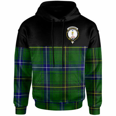 Scottish Henderson Clan Crest Tartan Hoodie - Horizontal Style Front Side Tartan Plaid