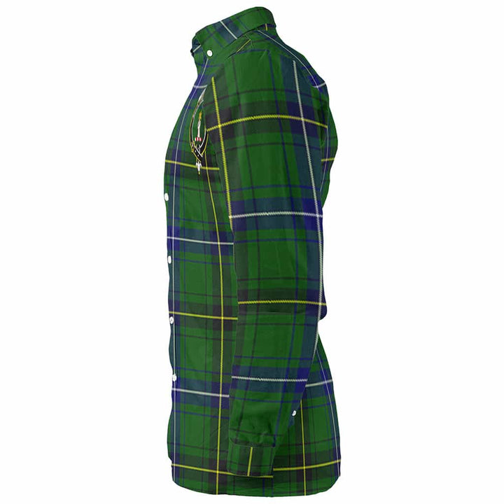 Scottish Henderson Clan Crest Tartan Long Sleeve Shirt Tartan Plaid
