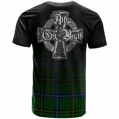 Scottish Henderson Clan Crest Tartan T-Shirt - Alba Gu Brath Family Crest Celtic Inspired Back Side Tartan Plaid