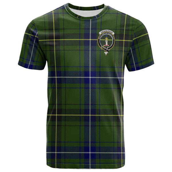 Scottish Henderson Clan Crest Tartan T-Shirt Front Side Tartan Plaid