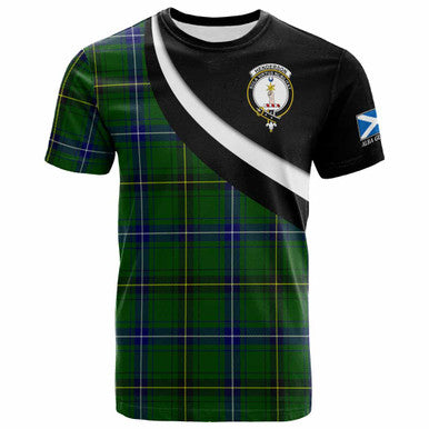 Scottish Henderson Clan Crest Tartan T-Shirt - Scotland Forever Style Front Side Tartan Plaid