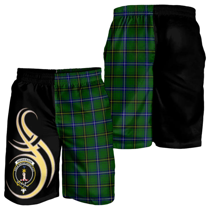 Scottish Henderson Modern Clan Crest Tartan Believe in Me Men's Shorts