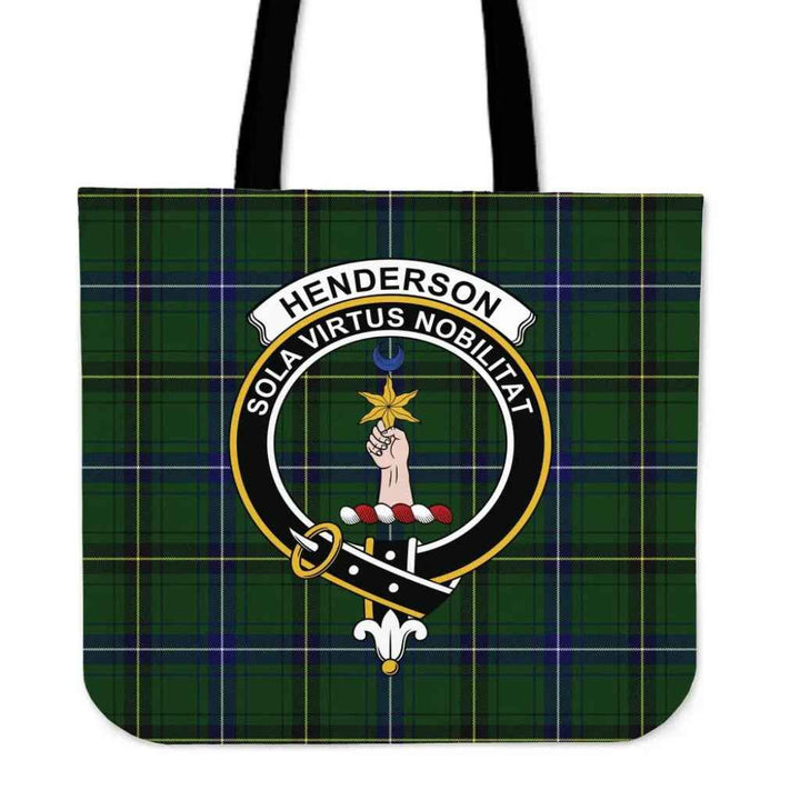 Scottish Henderson Modern Clan Crest Tartan Tote Bag Tartan Plaid