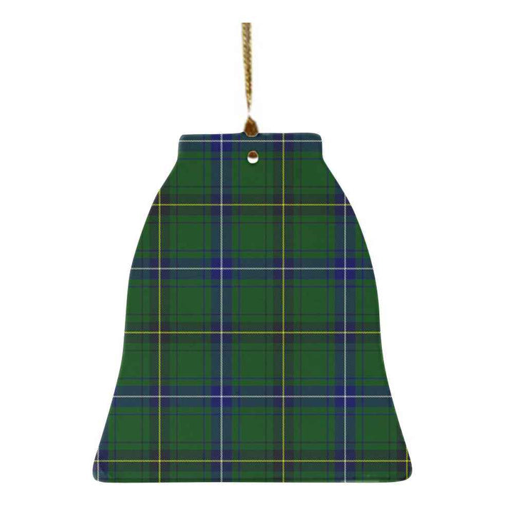 Scottish Henderson Modern Clan Tartan Ceramic Ornament Bell Shape Tartan Plaid