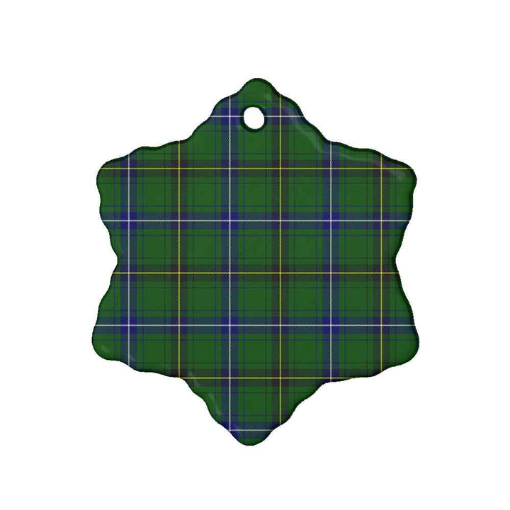 Scottish Henderson Modern Clan Tartan Ceramic Ornament Snow Flake Shape Tartan Plaid