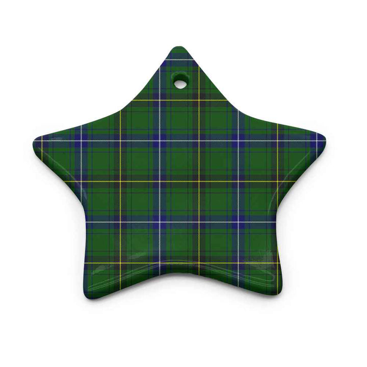 Scottish Henderson Modern Clan Tartan Ceramic Ornament Star Shape Tartan Plaid
