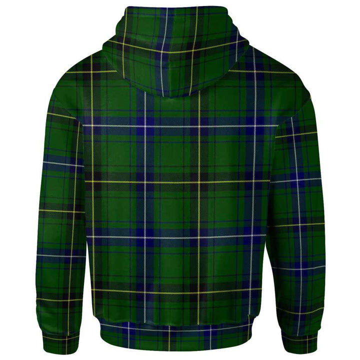 Scottish Henderson Modern Clan Tartan Hoodie Back Side Tartan Plaid