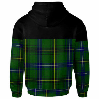 Scottish Henderson Modern Clan Tartan Hoodie - Horizontal Style Back Side Tartan Plaid