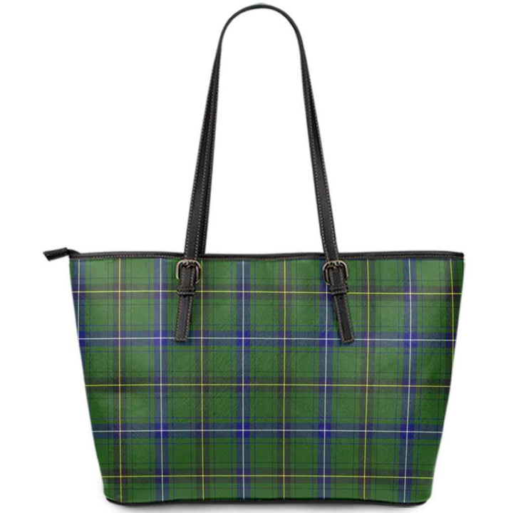 Scottish Henderson Modern Clan Tartan Leather Tote Tartan Plaid