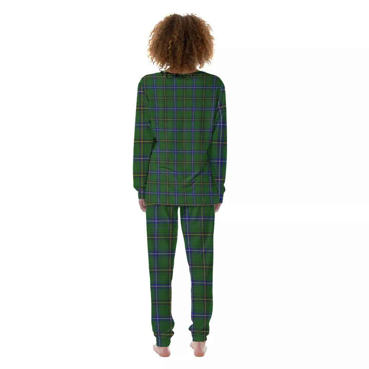 Scottish Henderson Modern Clan Tartan Pajama Set Women Back Side Tartan Plaid