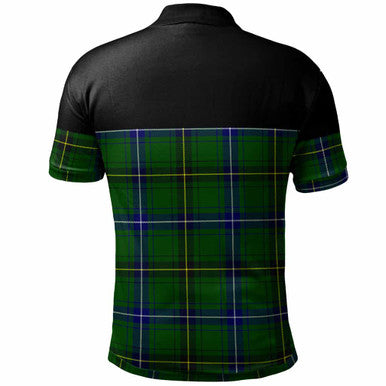 Scottish Henderson Modern Clan Tartan Polo Shirt - Horizontal Style Back Side Tartan Plaid