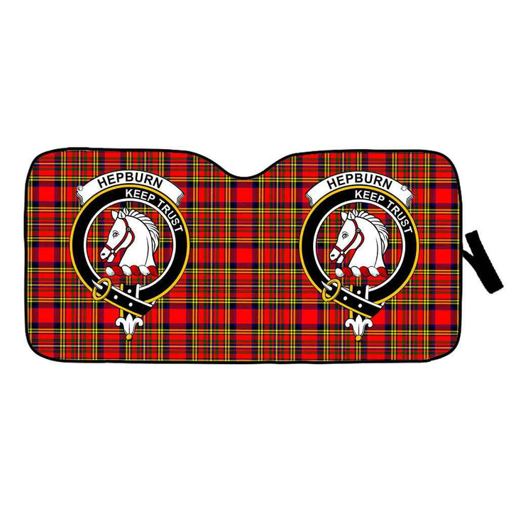 Scottish Hepburn Clan Crest Tartan Car Windshield Sun Shade Tartan Plaid 1