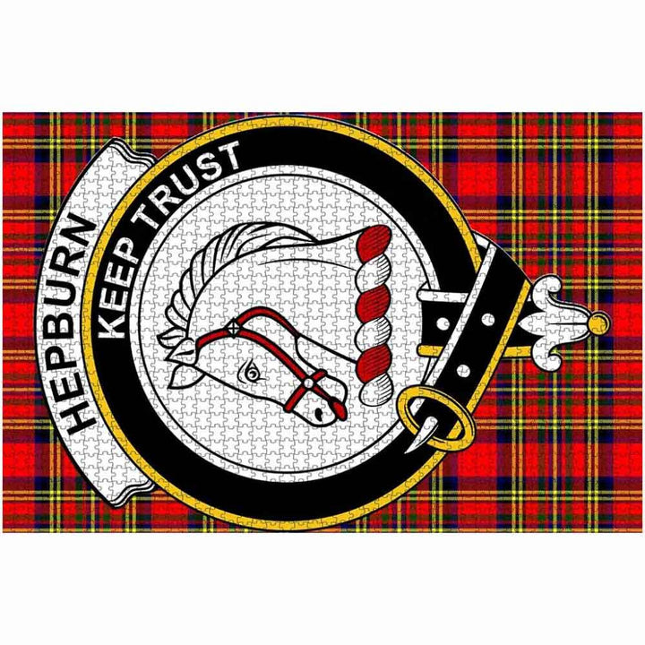 Scottish Hepburn Clan Crest Tartan Jigsaw Puzzle 2