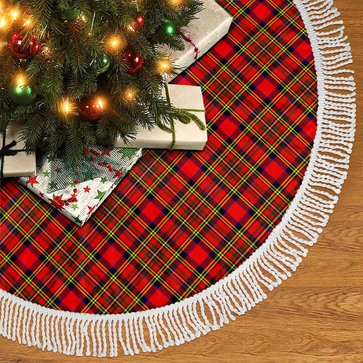 Scottish Hepburn Clan Tartan Christmas Tree Skirt Tassels 2 Tartan Plaid