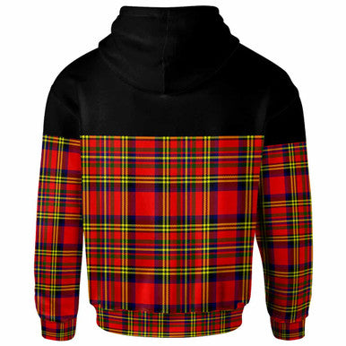Scottish Hepburn Clan Tartan Hoodie - Horizontal Style Back Side Tartan Plaid