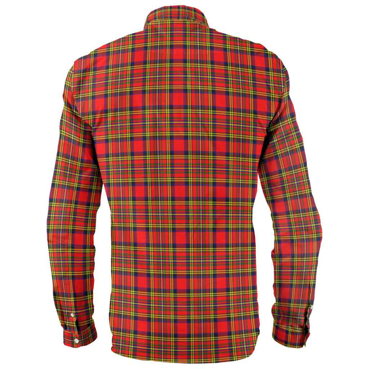 Scottish Hepburn Clan Tartan Long Sleeve Shirt Back Side Tartan Plaid