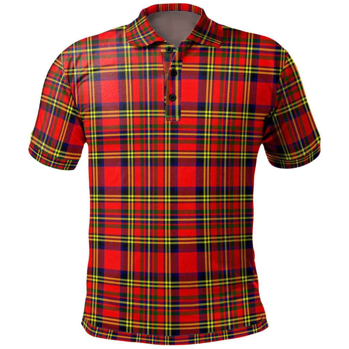 Scottish Hepburn Clan Tartan Polo Shirt Front Side Tartan Plaid