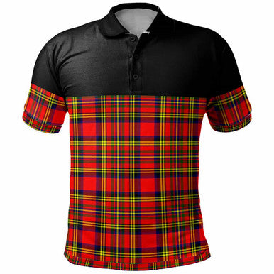 Scottish Hepburn Clan Tartan Polo Shirt - Horizontal Style Front Side Tartan Plaid