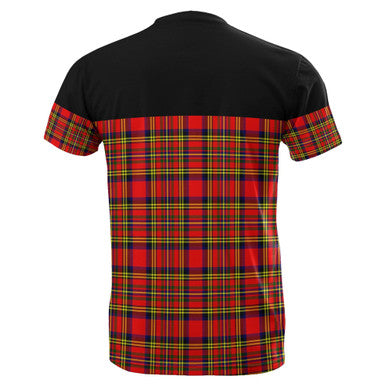 Scottish Hepburn Clan Tartan T-Shirt Horizontal Style Back Side Tartan Plaid