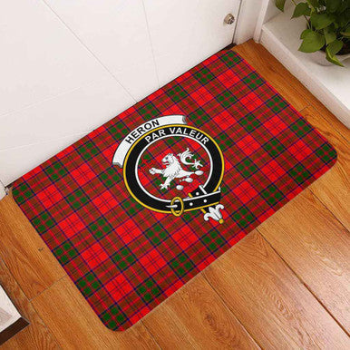 Scottish Heron Clan Crest Tartan Door Mat Tartan Plaid 3