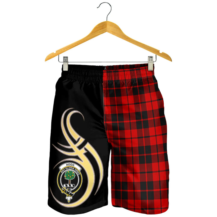 Scottish Hogg Clan Crest Tartan Believe in Me Men's Shorts
