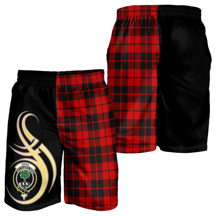 Scottish Hogg Clan Crest Tartan Believe in Me Men's Shorts