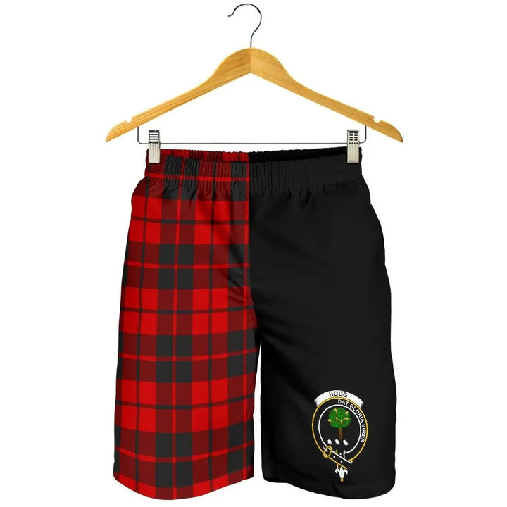 Scottish Hogg Clan Crest Tartan Half of Me Men's Shorts
