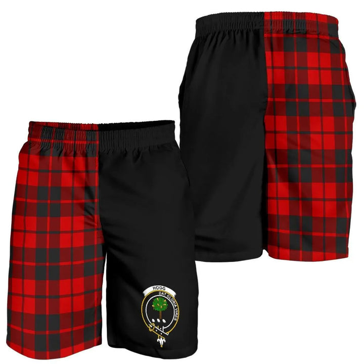 Scottish Hogg Clan Crest Tartan Half of Me Men's Shorts