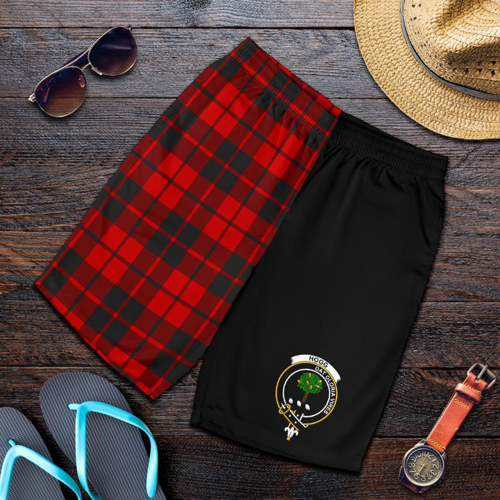 Scottish Hogg Clan Crest Tartan Half of Me Men's Shorts