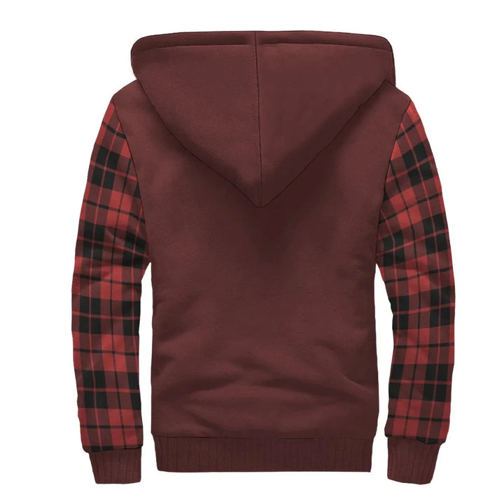 Scottish Hogg Clan Crest Tartan Plaid Sleeve Sherpa Hoodie