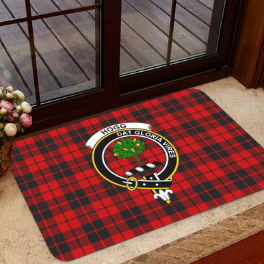 Scottish Hogg (or Hog) Clan Crest Tartan Door Mat Tartan Plaid 1