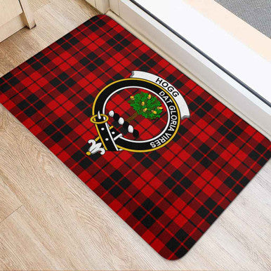 Scottish Hogg (or Hog) Clan Crest Tartan Door Mat Tartan Plaid 2