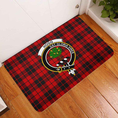 Scottish Hogg (or Hog) Clan Crest Tartan Door Mat Tartan Plaid 3