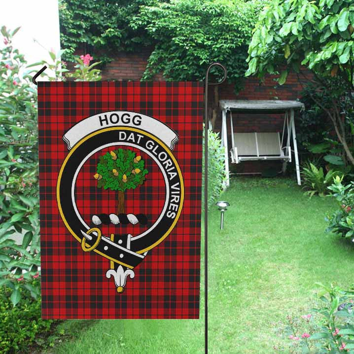 Scottish Hogg (or Hog) Clan Crest Tartan Garden Flag Tartan Plaid 2