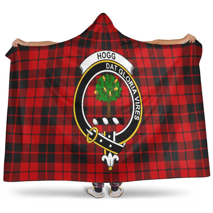 Scottish Hogg (or Hog) Clan Crest Tartan Hooded Blanket Tartan Plaid 1