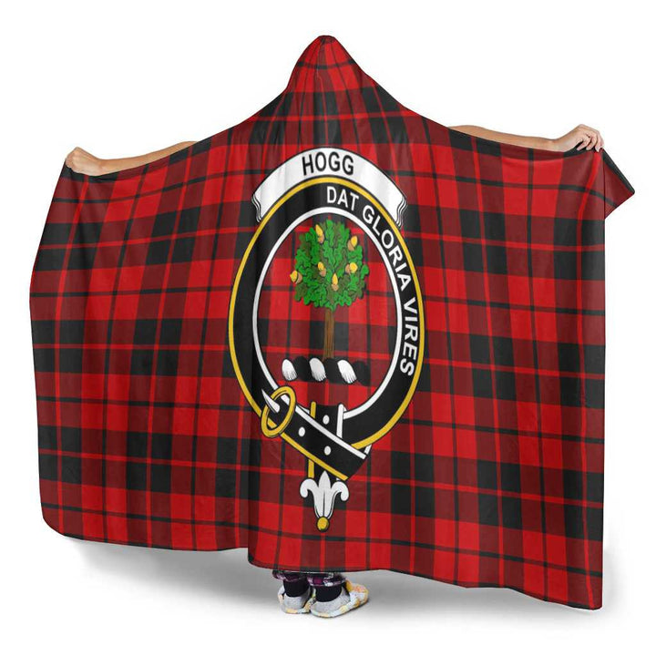 Scottish Hogg (or Hog) Clan Crest Tartan Hooded Blanket Tartan Plaid 3