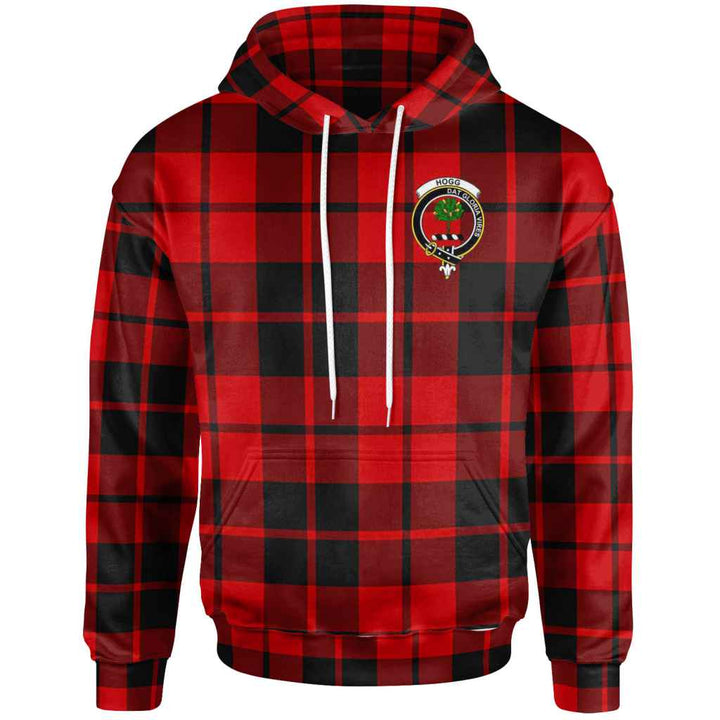 Scottish Hogg (or Hog) Clan Crest Tartan Hoodie Front Side Tartan Plaid