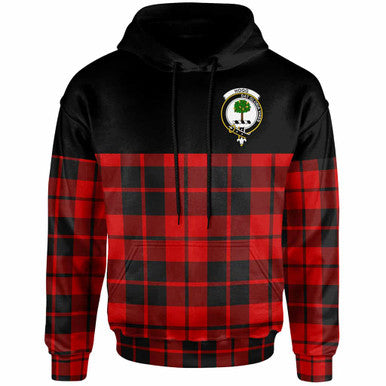 Scottish Hogg (or Hog) Clan Crest Tartan Hoodie - Horizontal Style Front Side Tartan Plaid
