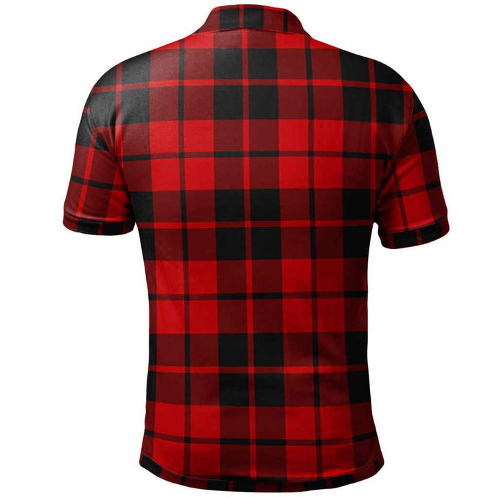 Scottish Hogg (or Hog) Clan Crest Tartan Polo Shirt Back Side Tartan Plaid
