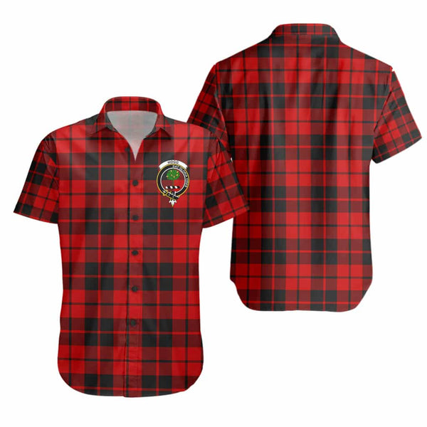 Scottish Hogg (or Hog) Clan Crest Tartan Short Sleeve Shirt Tartan Plaid