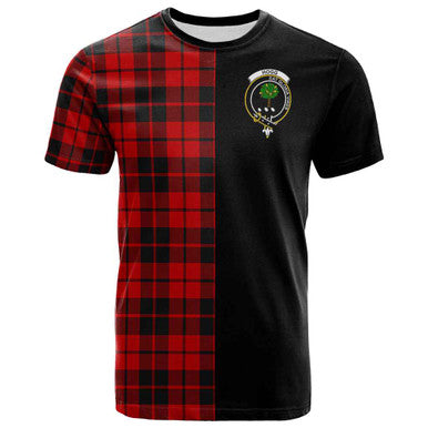 Scottish Hogg (or Hog) Clan Crest Tartan T-Shirt Half in Me Front Side Tartan Plaid