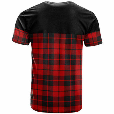 Scottish Hogg (or Hog) Clan Crest Tartan T-Shirt - Horizontal Style Back Side Tartan Plaid