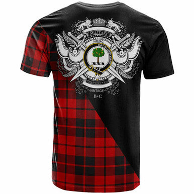 Scottish Hogg (or Hog) Clan Crest Tartan T-Shirt - Military Logo Back Side Tartan Plaid